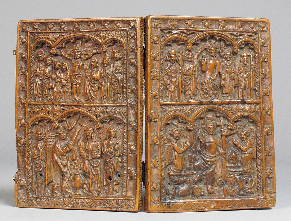 British; Writing tablet; Sculpture-Miniature-Wood