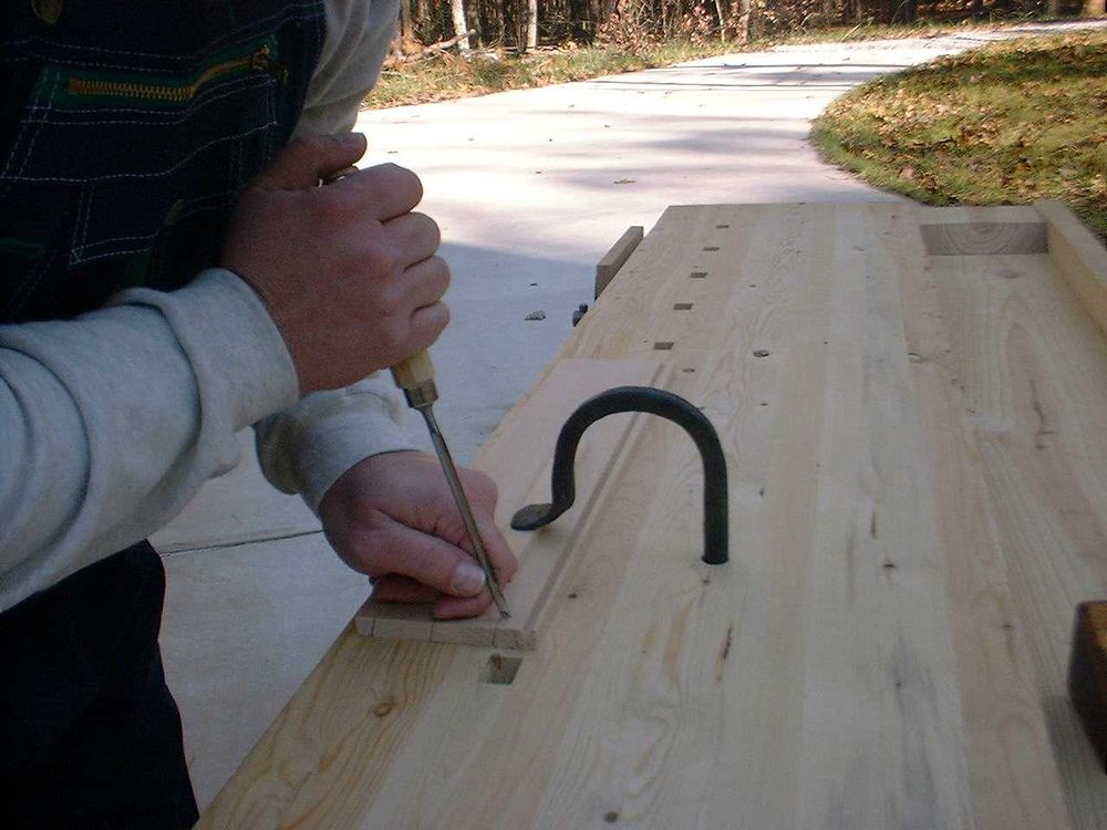 A holdfast in use